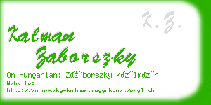 kalman zaborszky business card